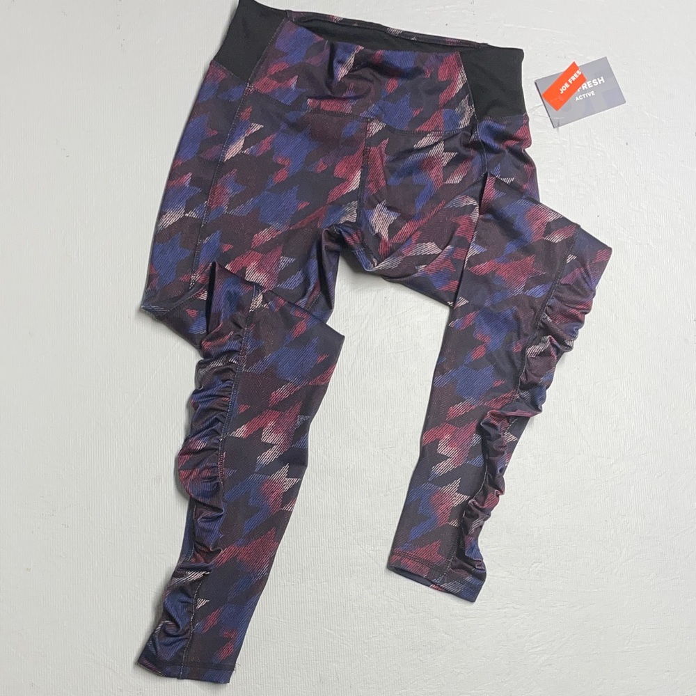 Joe Fresh Women’s Leggings - Black and Purple Print